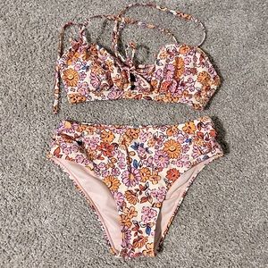 Floral Cupshe Bikini size small